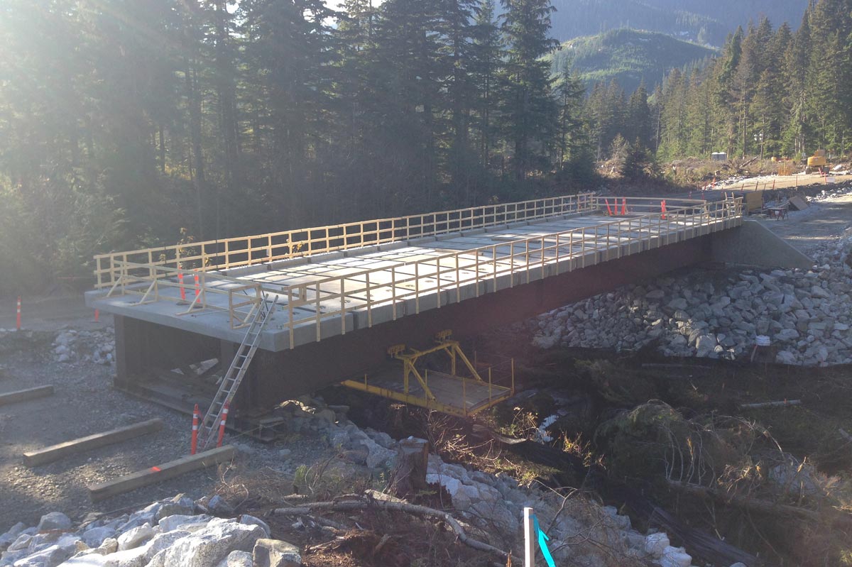 Bridge installation in Kitimat